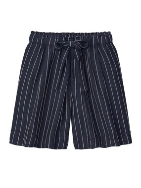 UNIQLO JW Anderson Linen-Blend Tuck Shorts in Navy Blue Size XXS